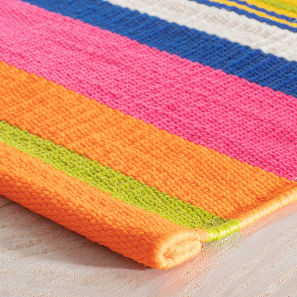Sunny Stripe Handwoven Indoor/Outdoor Rug | Multi