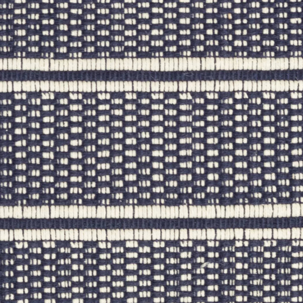 Archer Handwoven Cotton Rug Swatch | Navy