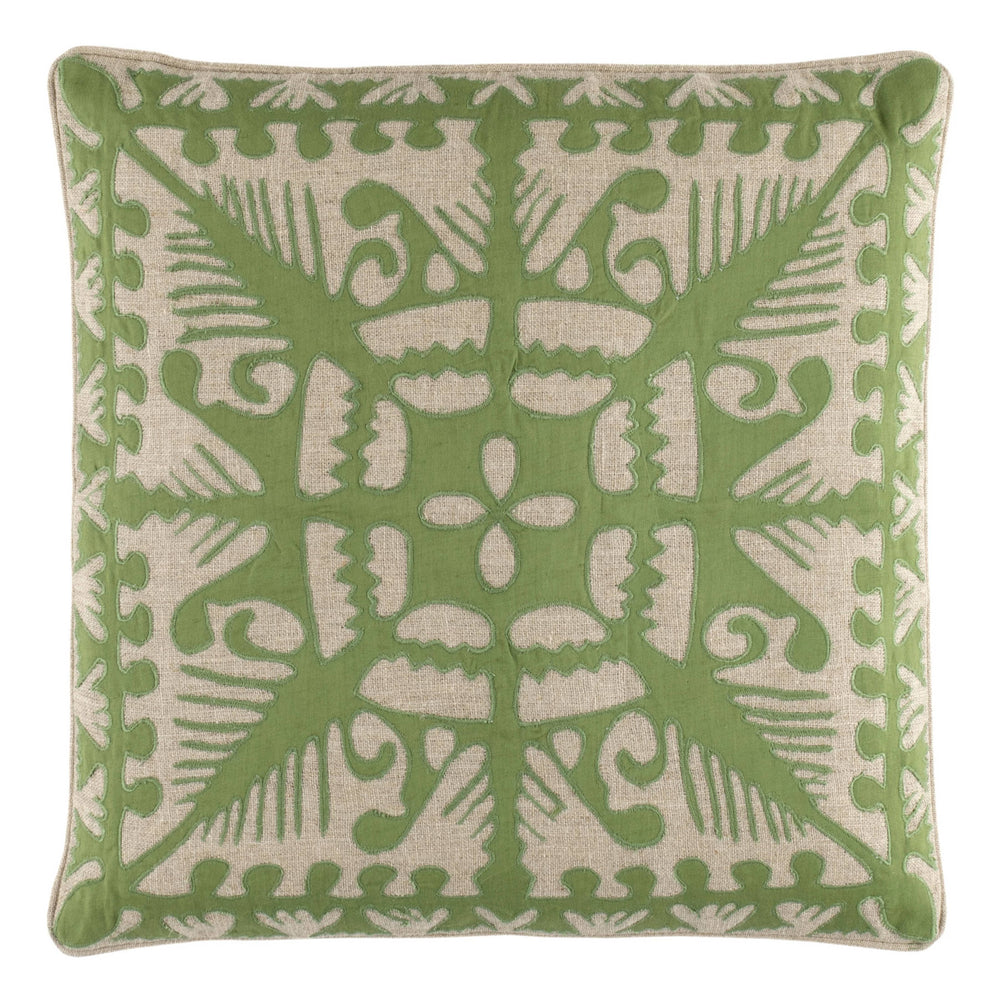 Knight Wood Linen Decorative Pillow Cover | Olive