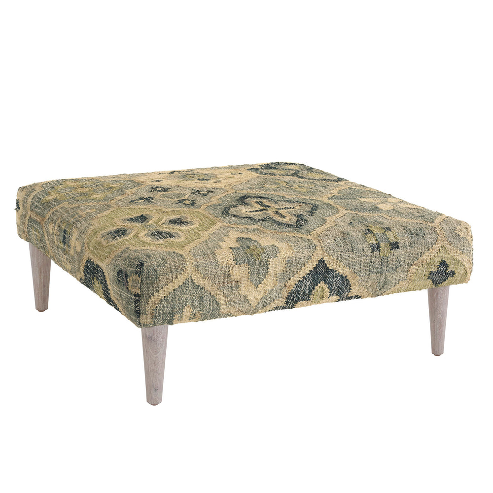 Pali Rug Ottoman | Evergreen