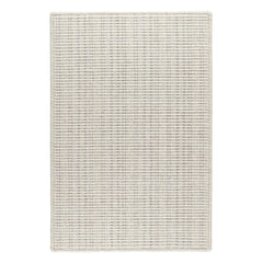 Warren Ticking Woven Wool Custom Rug | Silver