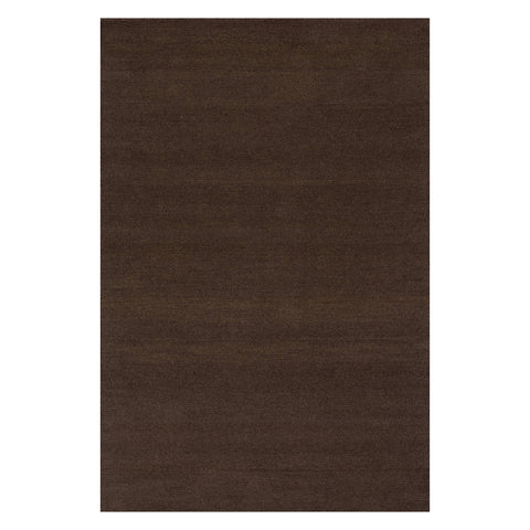 Hollis Solid Wool Rug by Nate Berkus | Dark Brown