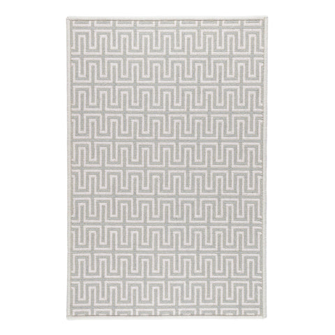 Maze Woven Wool Custom Rug | Pale Blue