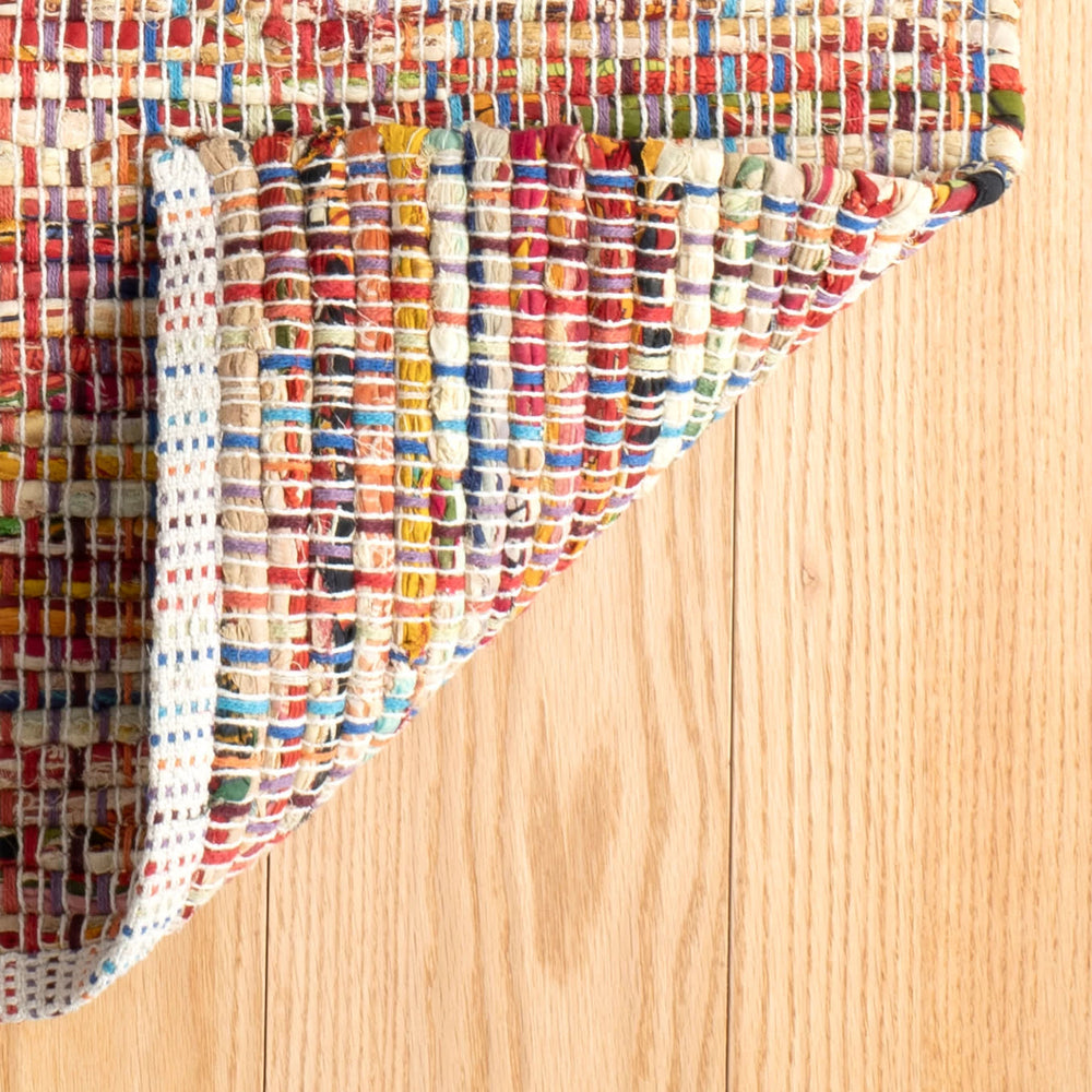 Vista Chindi Handwoven Cotton Rug | Multi