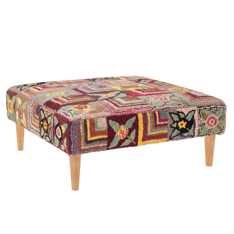 Gypsy Rose Rug Ottoman | Multi