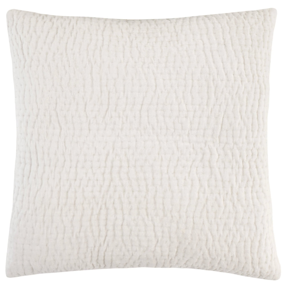Viola Velvet Quilted Sham | Dove White