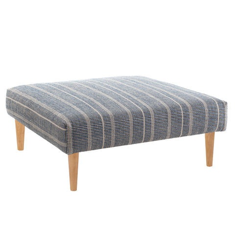 Samson Square Rug Ottoman | Navy