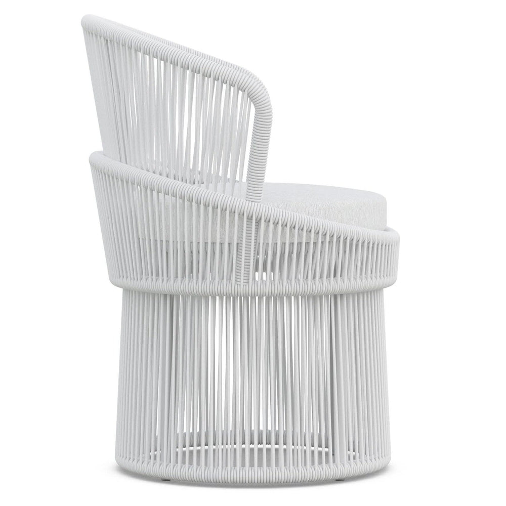 Shoreline Outdoor Swivel Dining Chair | White