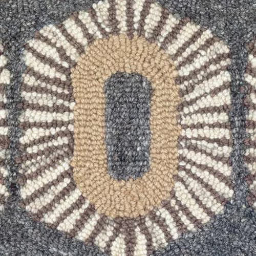 Stowe Hand Micro Hooked Wool Rug Swatch | Grey