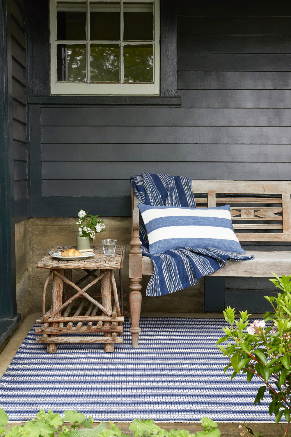 Cameroon Woven Cotton Throw | Blue