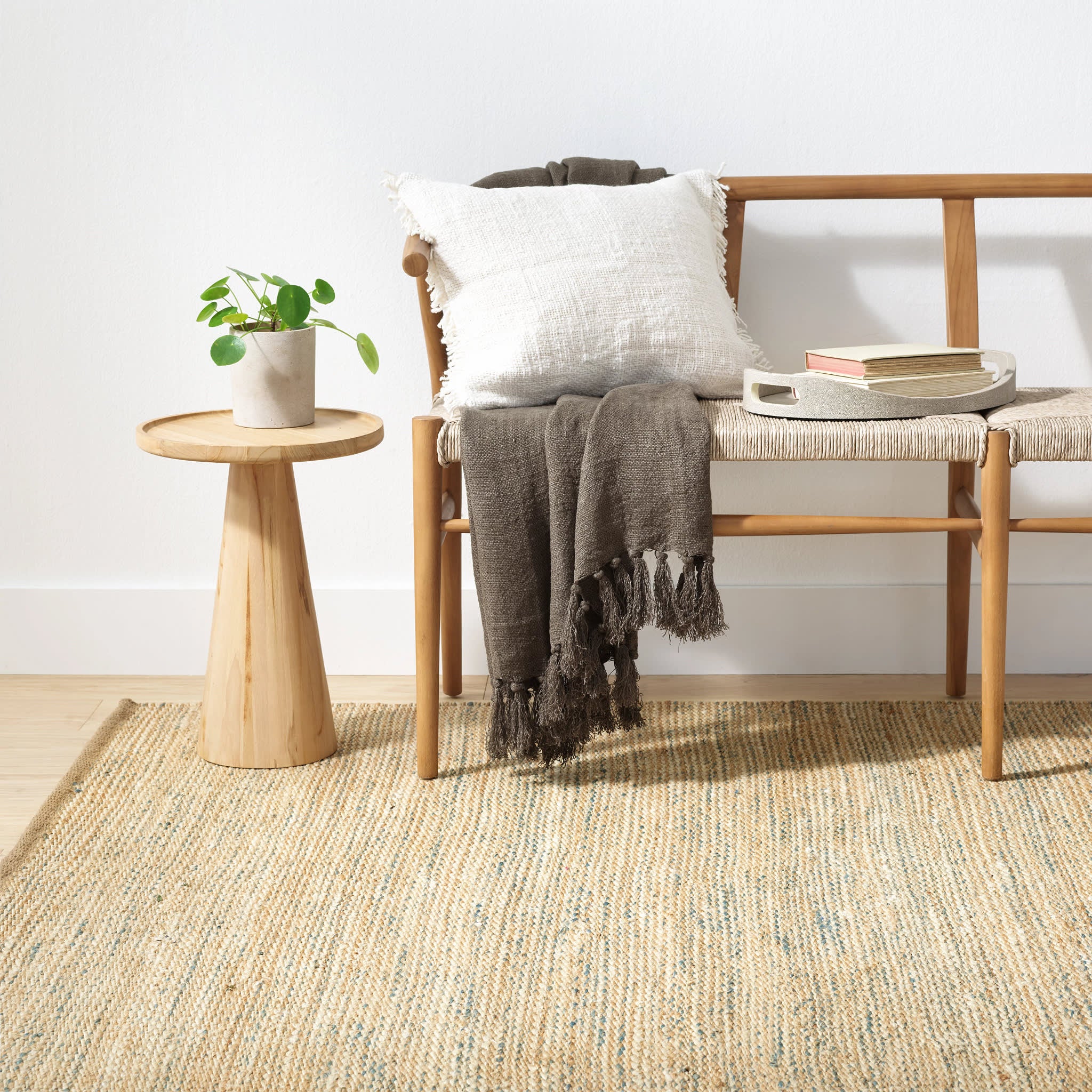 Mixed Stripe Handwoven Jute Rug | Multi – Annie Selke