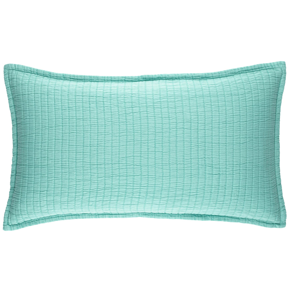 Boyfriend Matelasse Sham | Soft Turquoise