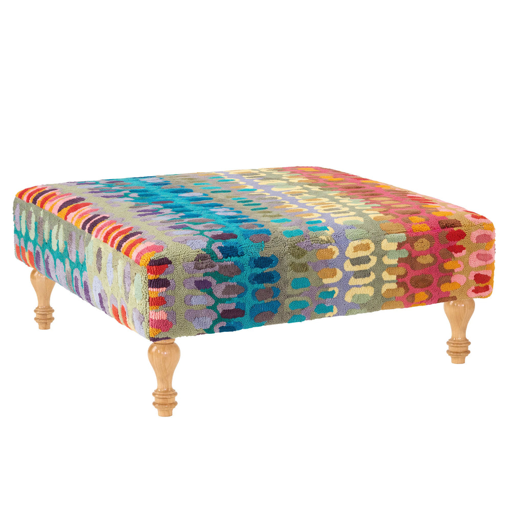 Paint Chip Rug Ottoman | Multi