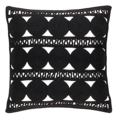 Round Turn Indoor/Outdoor Decorative Pillow Cover | Black