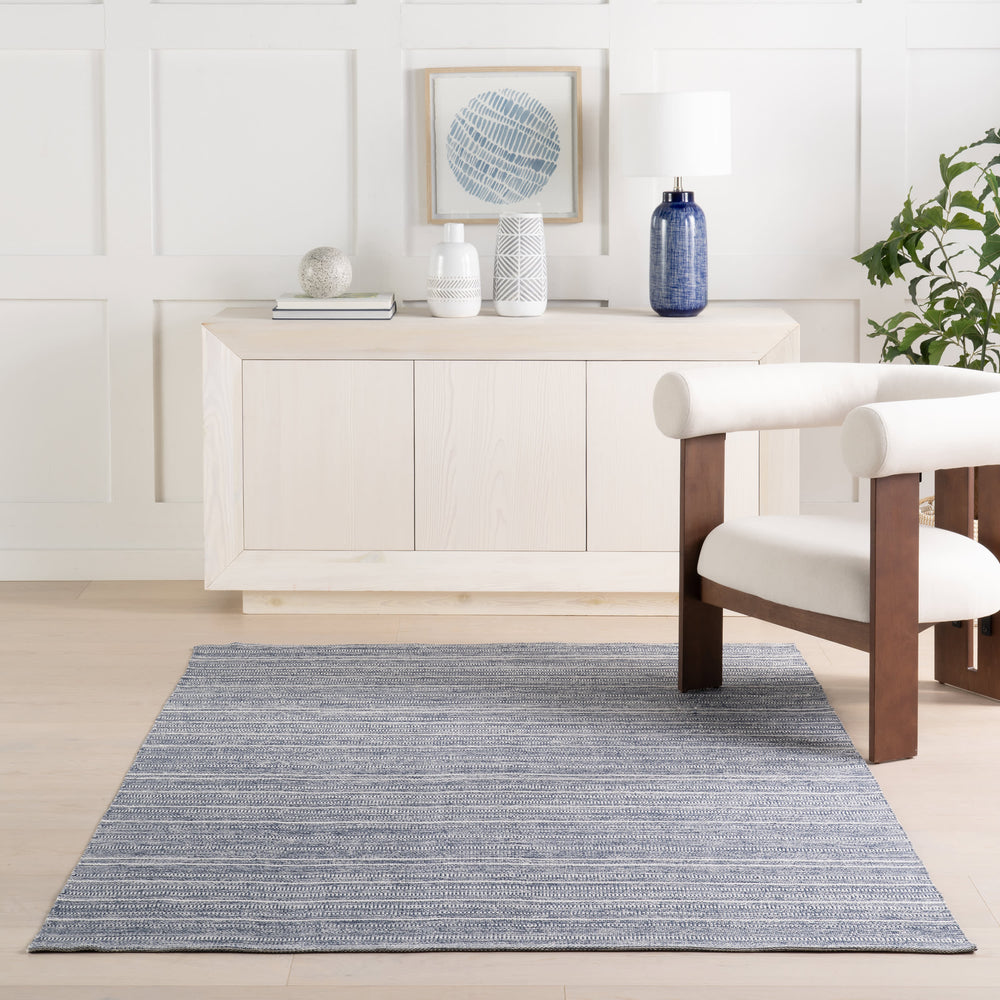 Skipper Stripe Handwoven Indoor/Outdoor Rug | Navy