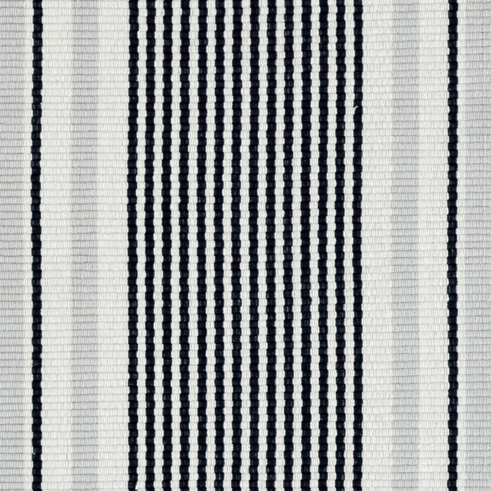 Gunner Stripe Handwoven Cotton Rug Swatch | Blue
