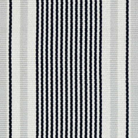 Gunner Stripe Handwoven Cotton Rug Swatch | Blue