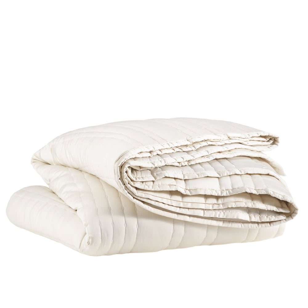 Blissful Bamboo Quilt | Pearl/Silver