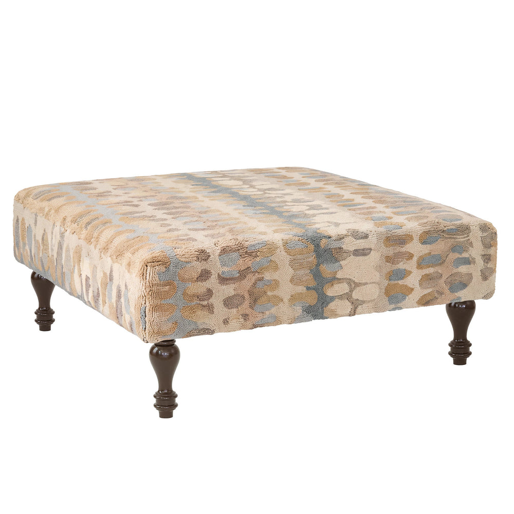 Paint Chip Rug Ottoman | Natural