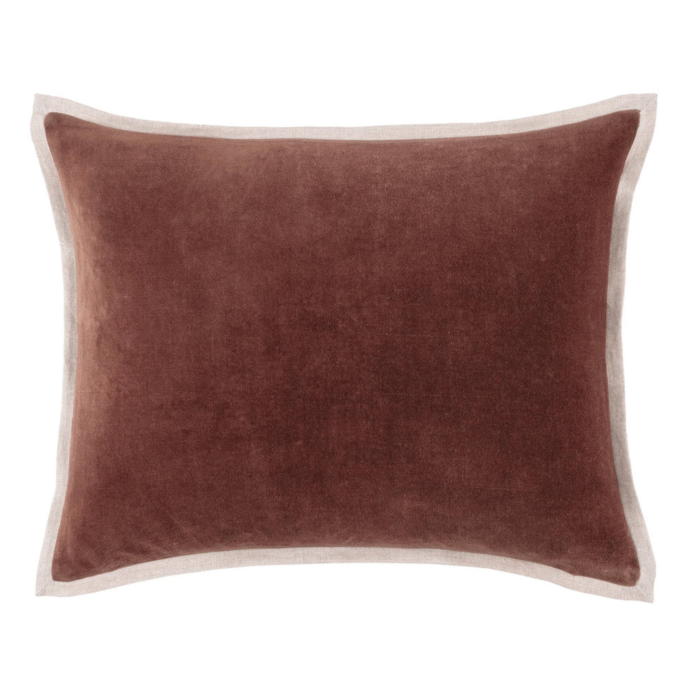 Gehry Velvet/Linen Decorative Pillow Cover | Russet