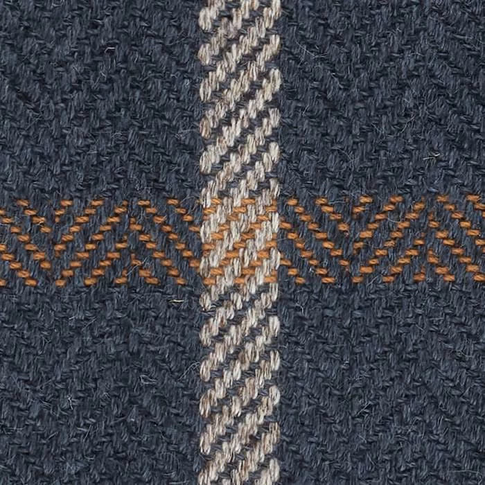 Jackson Woven Wool Custom With Attached Rug Pad Rug Swatch | Navy/Ivory