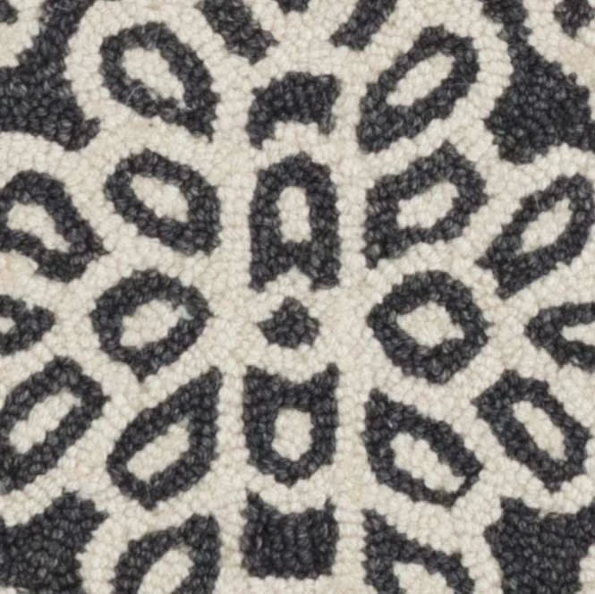 Temple Hand Micro Hooked Wool Rug Swatch | Charcoal
