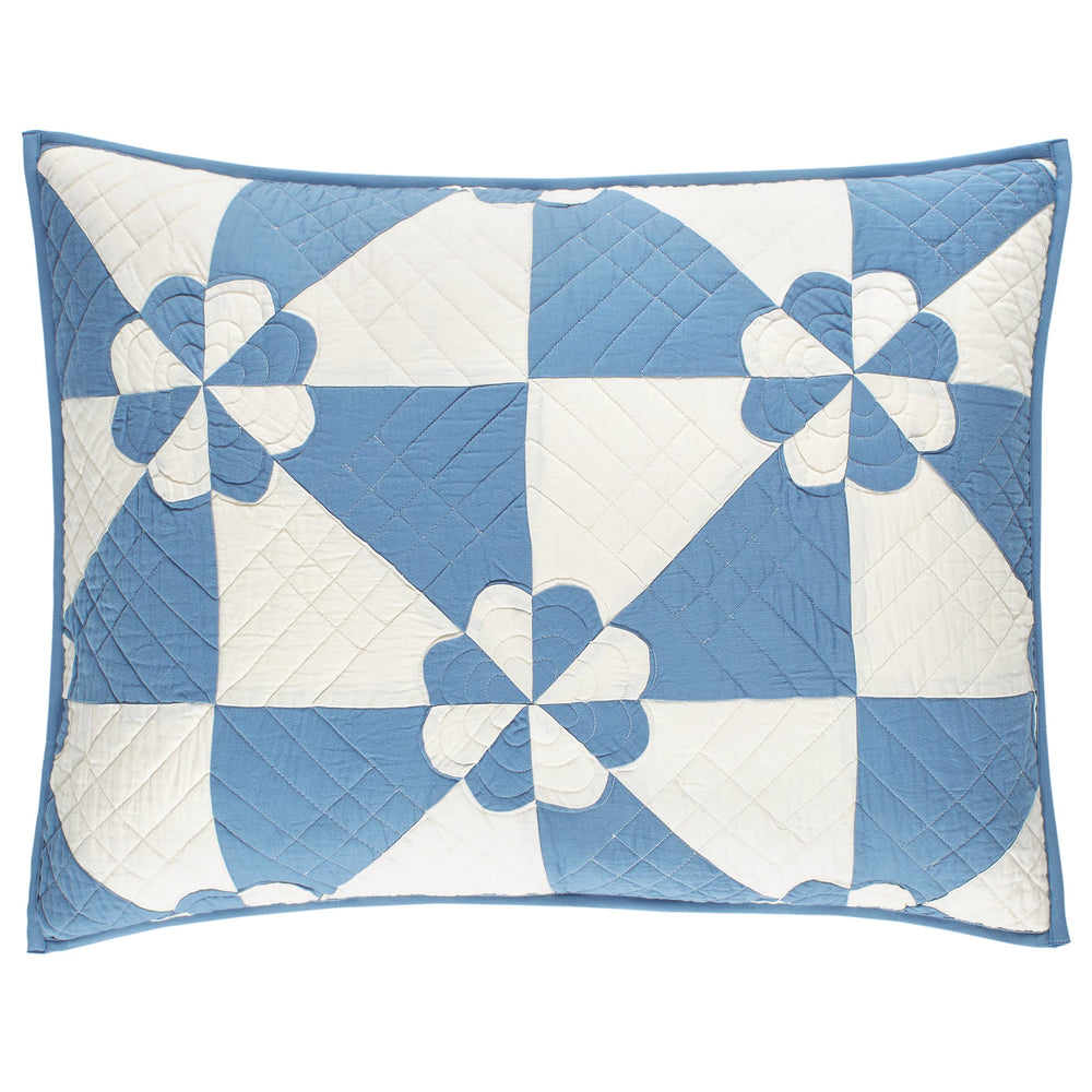 Sunny Side Quilted Sham | Blue