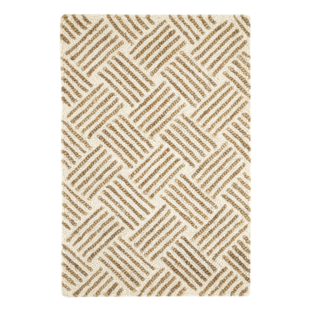 Layers Hand Hooked Wool Rug | Ochre