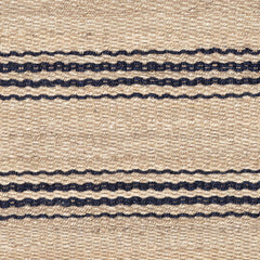 Jute Ticking Handwoven Rug Swatch | Indigo