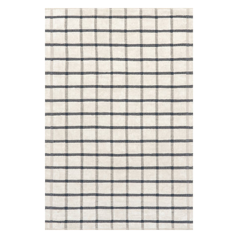 Renna Plaid Hand Tufted Wool Rug | Ivory