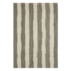 Silas Stripe Hand Micro Hooked Wool Rug | Grey