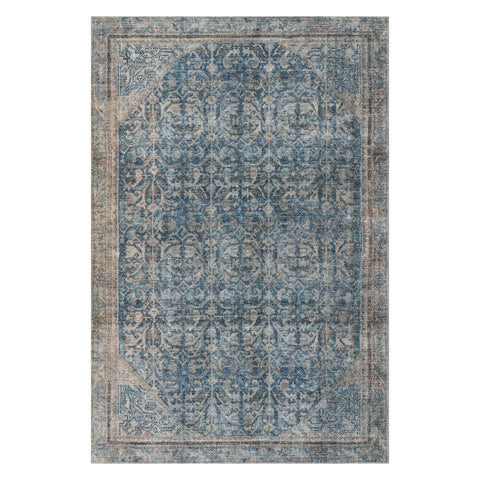 Estelle Vintage Washable Rug | Blue