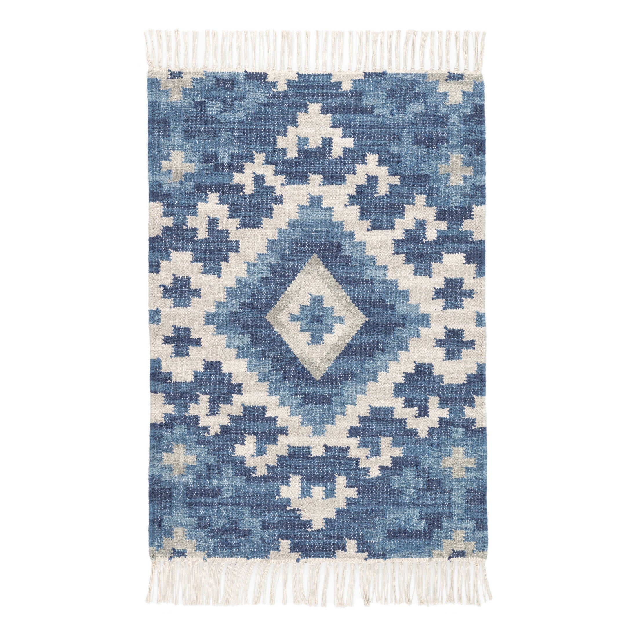 Marmara Kilim Handwoven Cotton Rug | Blue – Annie Selke