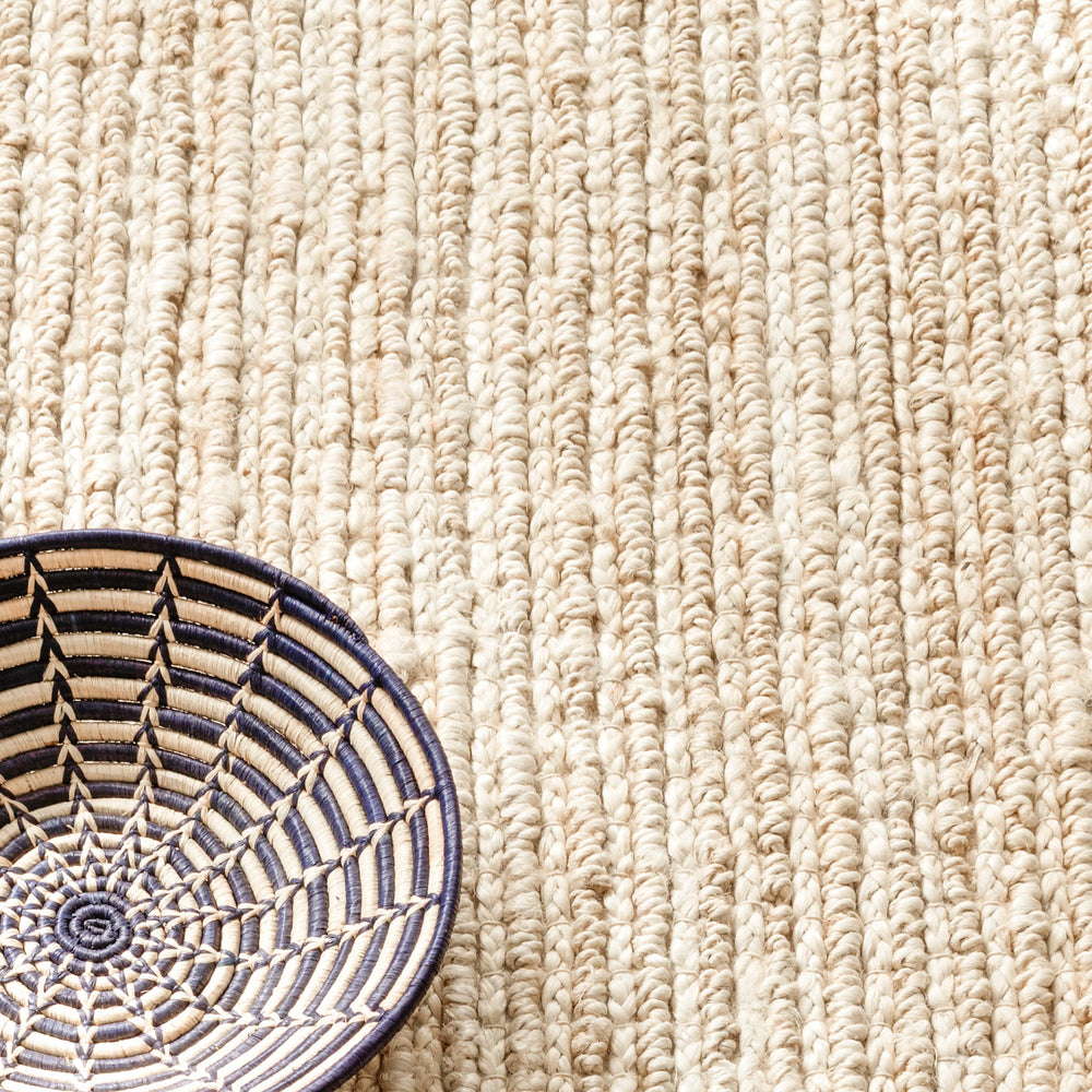 Dunes Handwoven Jute Rug | Bleached Oak
