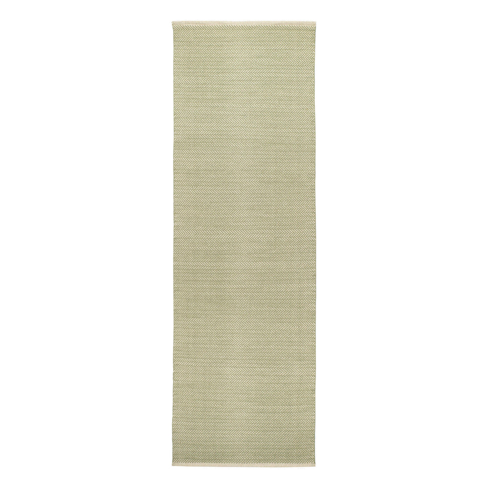 Herringbone Handwoven Cotton Rug | Sage