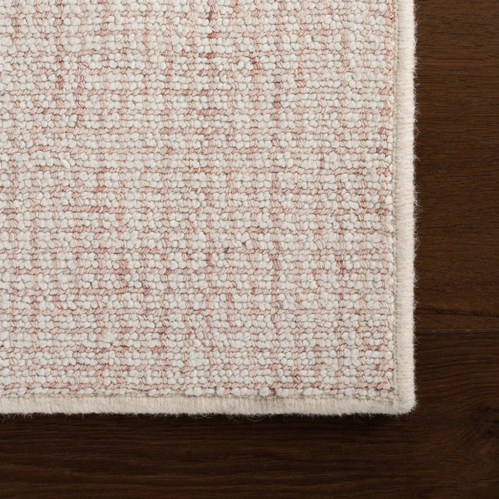 Yadira Geometric Woven Wool Custom Rug | Pink