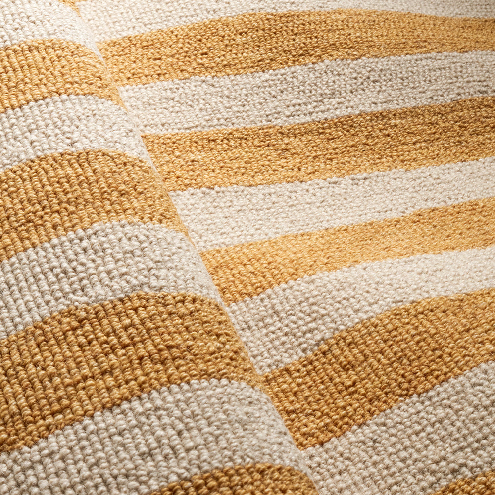 Silas Stripe Hand Micro Hooked Wool Rug | Gold