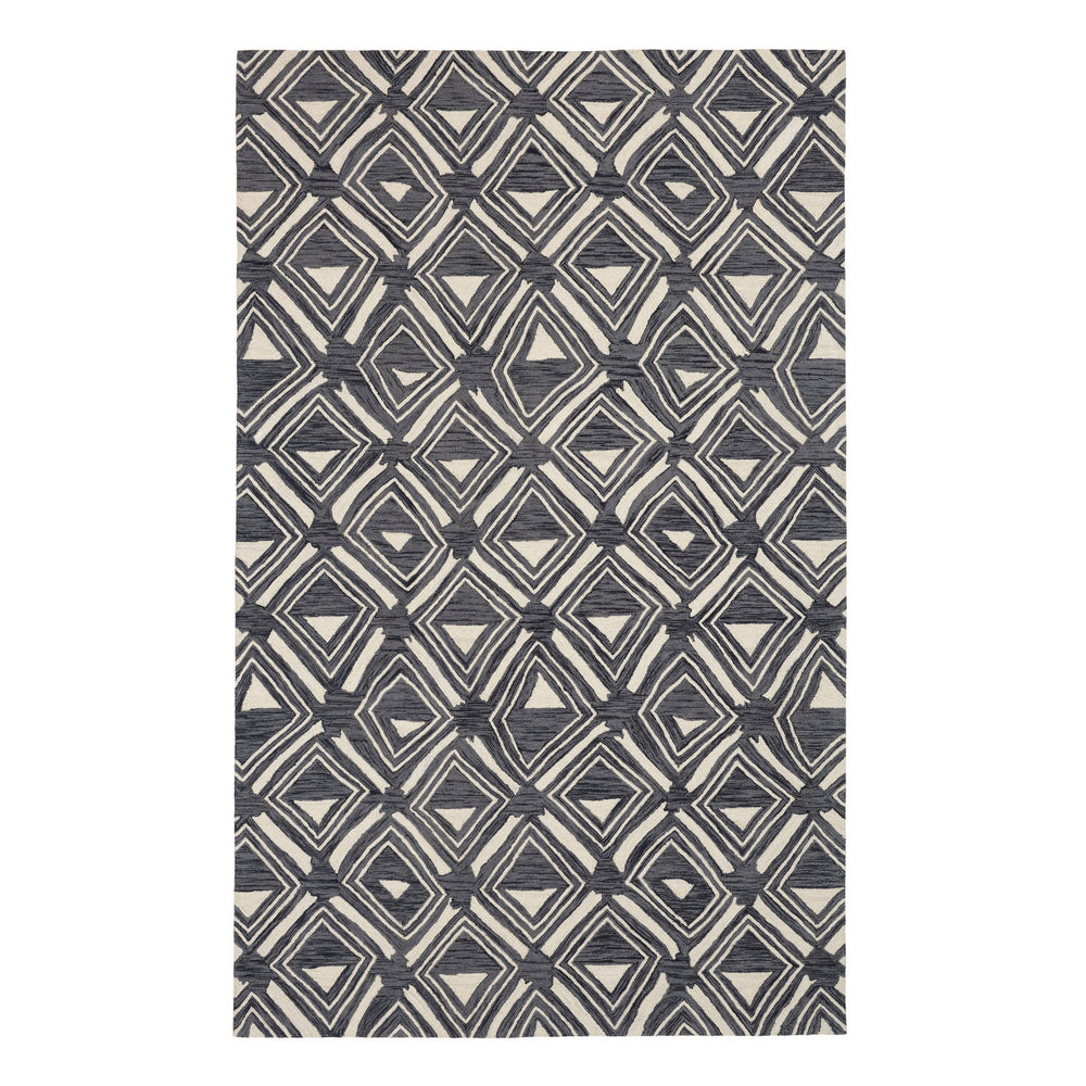 Titan Hand Micro Hooked Wool Rug | Black