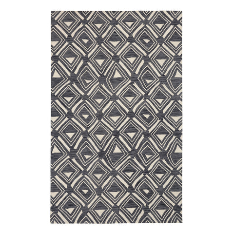Titan Hand Micro Hooked Wool Rug | Black