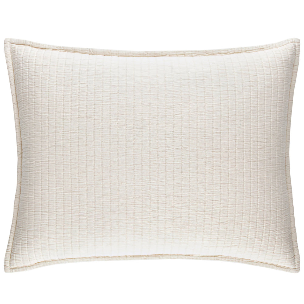 Boyfriend Matelasse Sham | Ivory