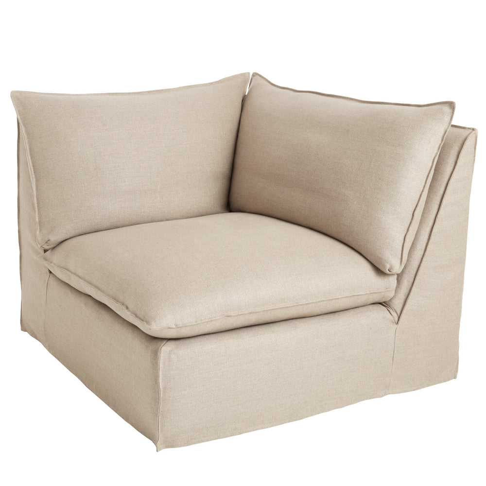 Hollingsworth Slipcovered Corner Chair | Estate Linen Natural