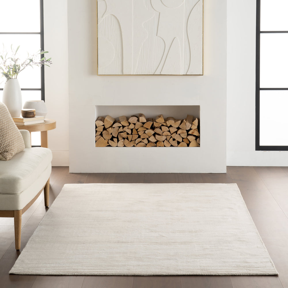 Alva Hand Loom Knotted Viscose Rug | Sand