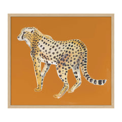 Color Block Cheetah Wall Art | Orange