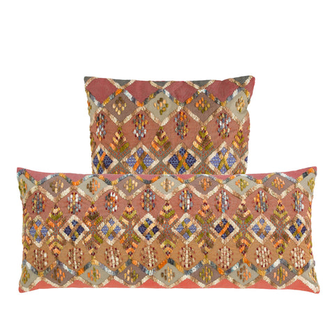 Kenya Embroidered Decorative Pillow Cover | Multi