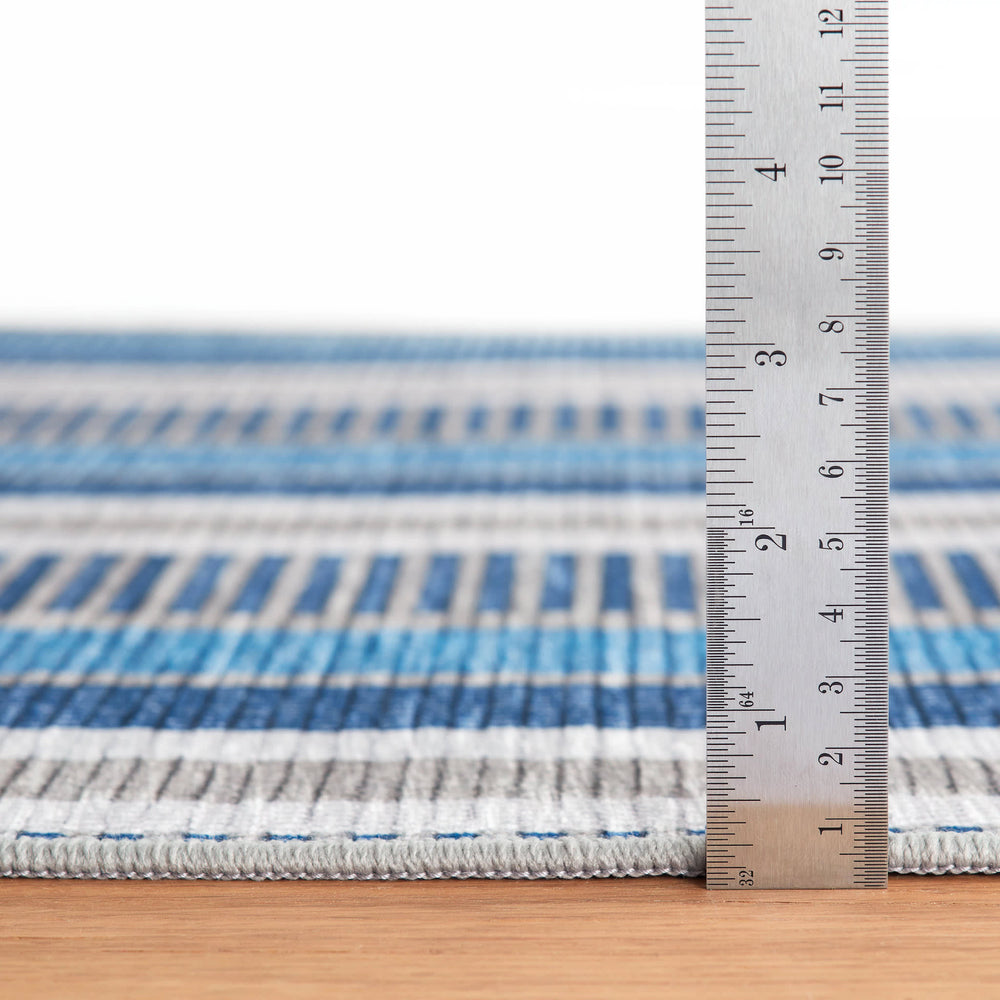 Always Greener Machine Washable Rug | Blue/Grey