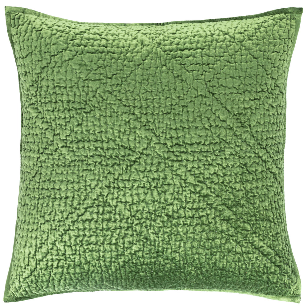 Parisienne Velvet Quilted Sham | Evergreen