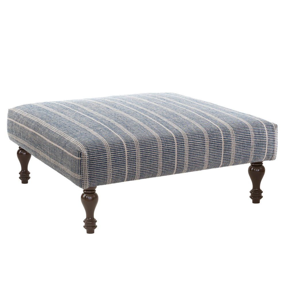 Samson PET Custom Rug Ottoman | Navy