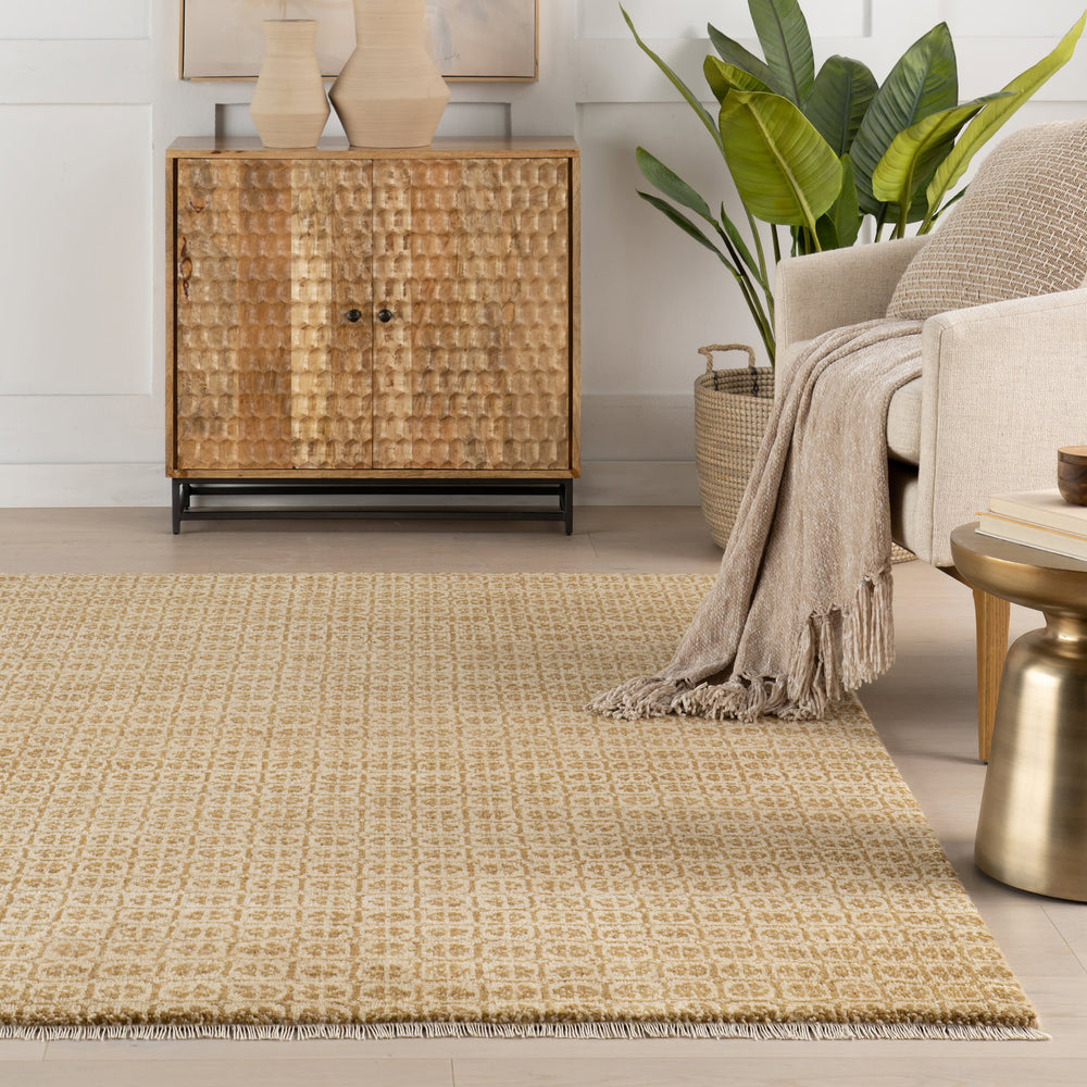 Tullie Hand Knotted Wool Rug | Ochre