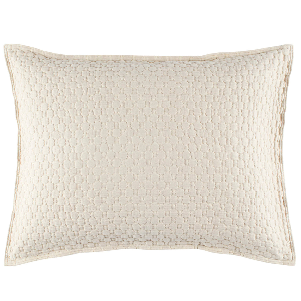 Lodi Matelasse Sham | Alabaster