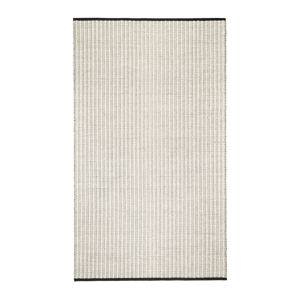 Ribbon Handwoven Wool Rug | Ivory/Black